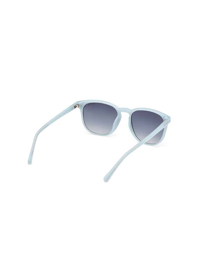 GUESS Men's UV Protection Round Shape Sunglasses - GU0006184W53 - Lens Size: 53 Mm - Shiny Light Blue - Image 5
